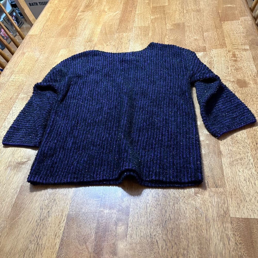Ruby Rd. Deep Purple Knit Sweater - Picture 5 of 10